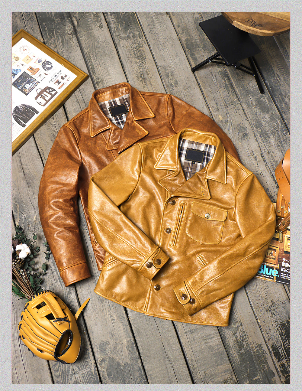 ☆オイルワックス カウレザージャケット☆S~4XL