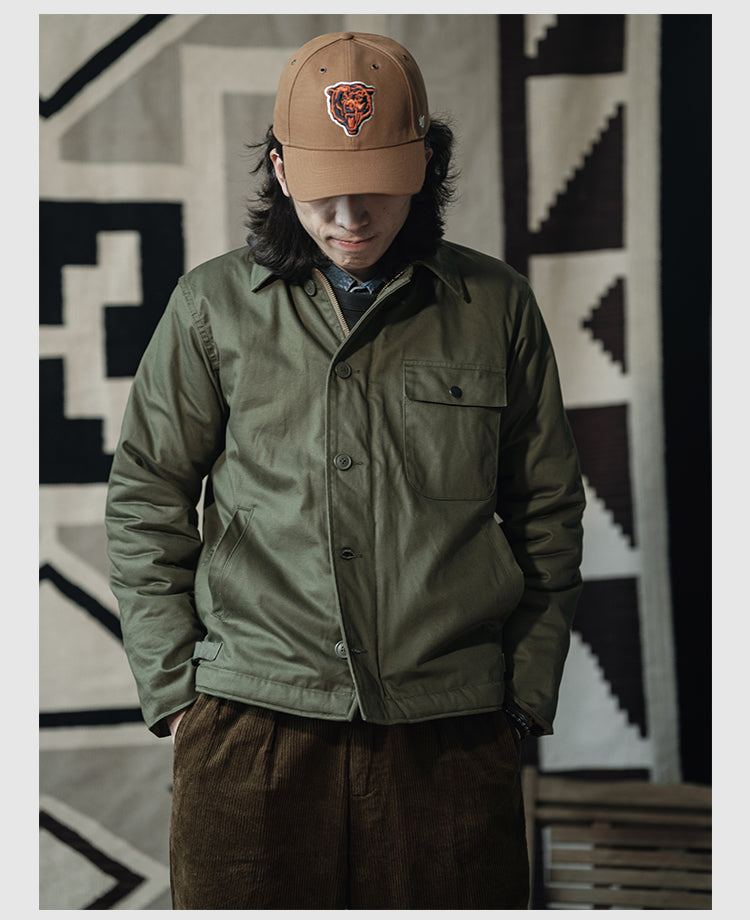 ★ヴィンテージ復刻デザイン U.S.N. A-2 DECK JACKET★S~2XL