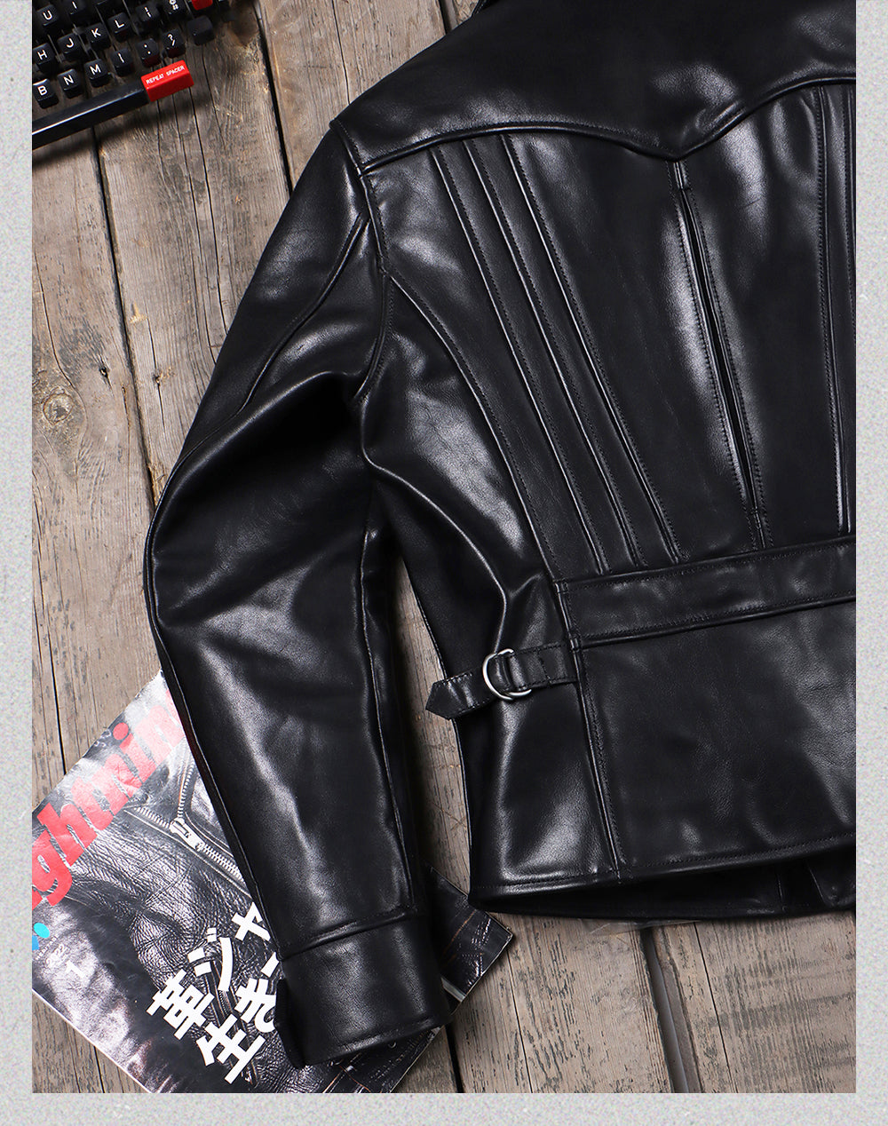 ヴィンテージ50s 復刻 カウレザー ダブルライダースジャケットS~4XL