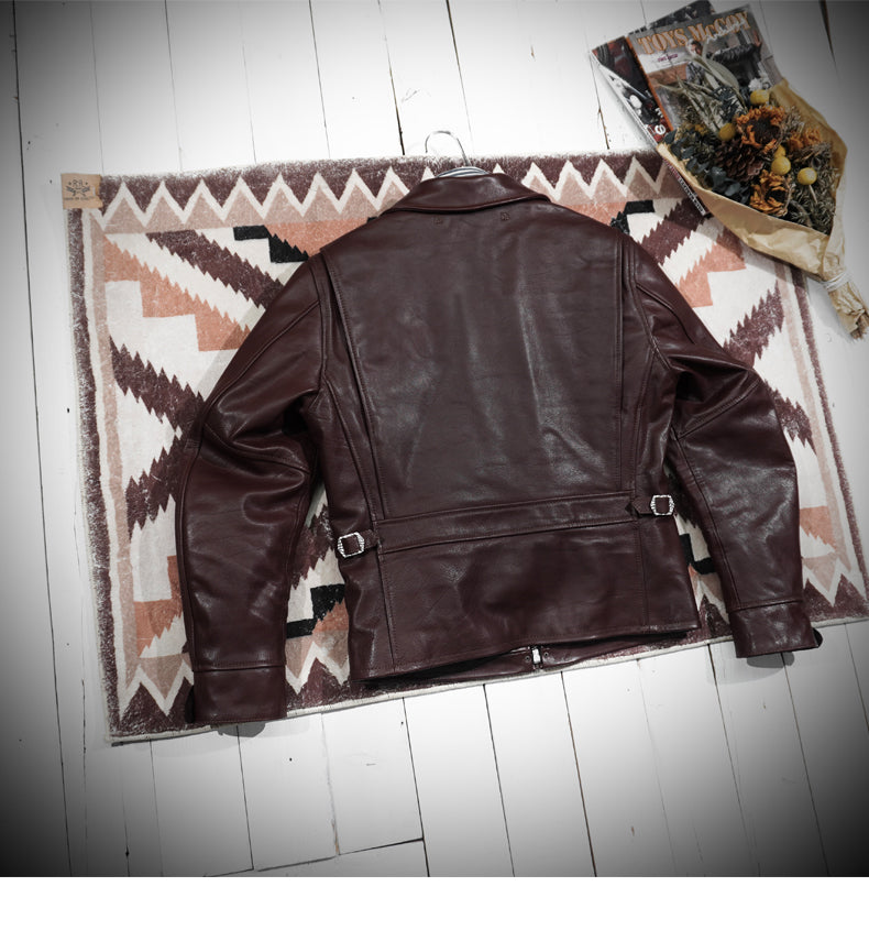 1930's VINTAGE復刻デザイン カーフレザー シングルライダースジャケット S~4XL