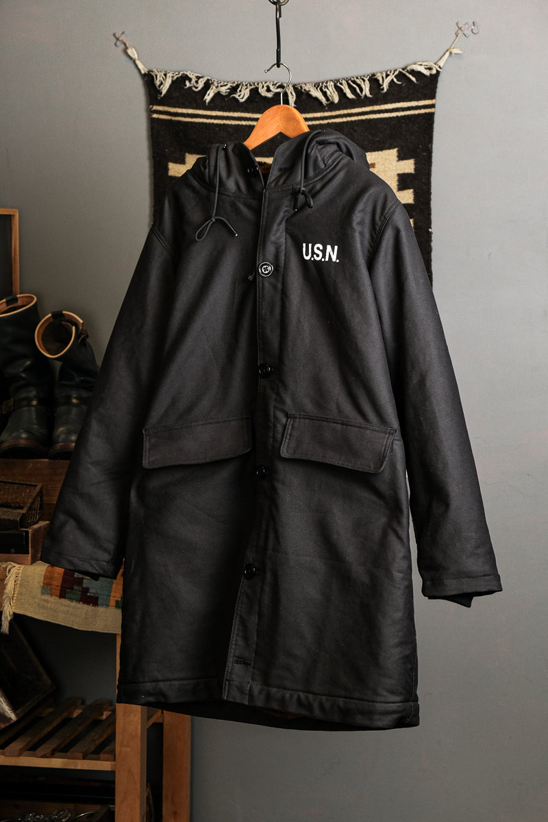 ★ヴィンテージ 復刻 N-2 ウールアルパカ混総ボア USNデッキコート★S~XL