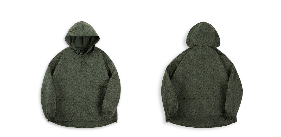 △ヴィンテージ復刻 デザインレインドロップカモ アノラックジャケット▽S~2XL