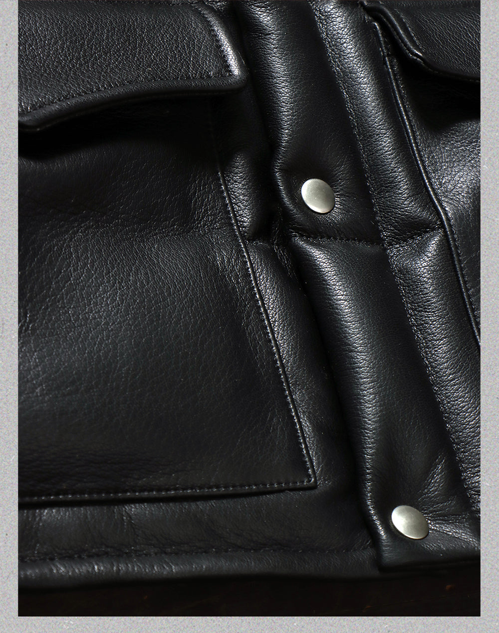 ◇ゴートレザー ブラックレザーラグランダウンジャケット◇ M~4XL