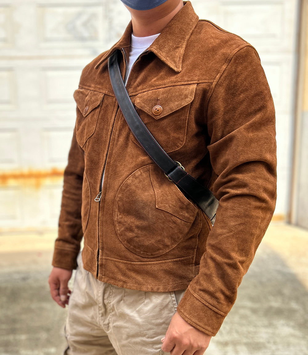 ◆70’s ヴィンテージ復刻 カウレザー スウェード シングルライダース ジャケット◆M~3XL