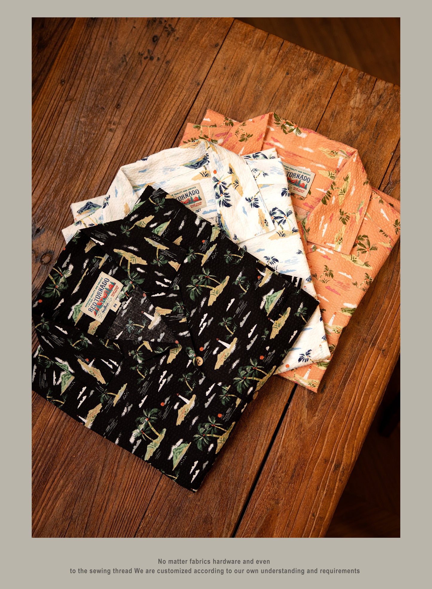3色展開△コットンシアサッカー地 半袖 アロハシャツ▽S~3XL