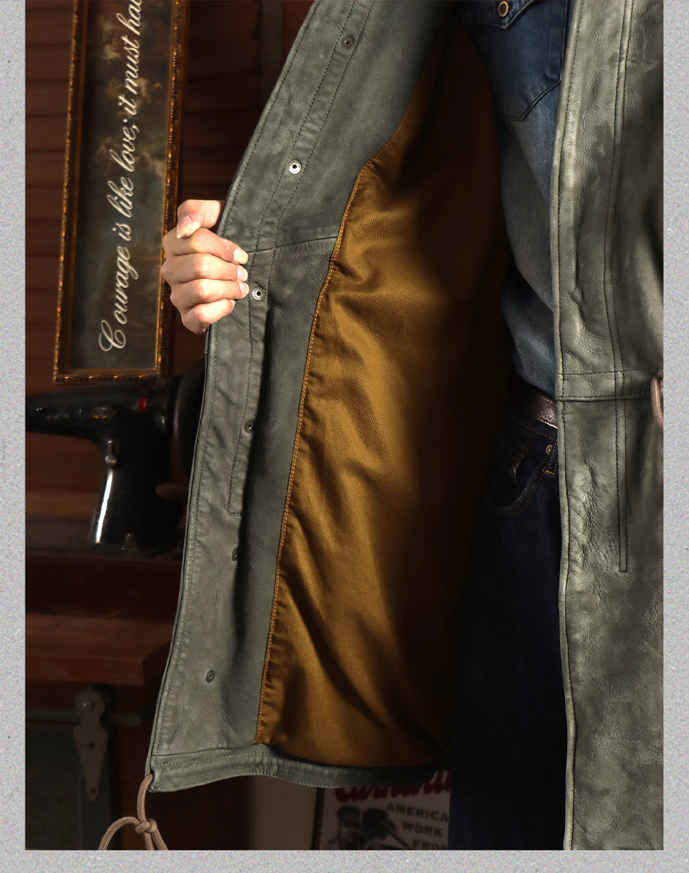 ◇ヴィンテージ復刻 ヌバックレザーM-51 フィッシュテイルコート◇