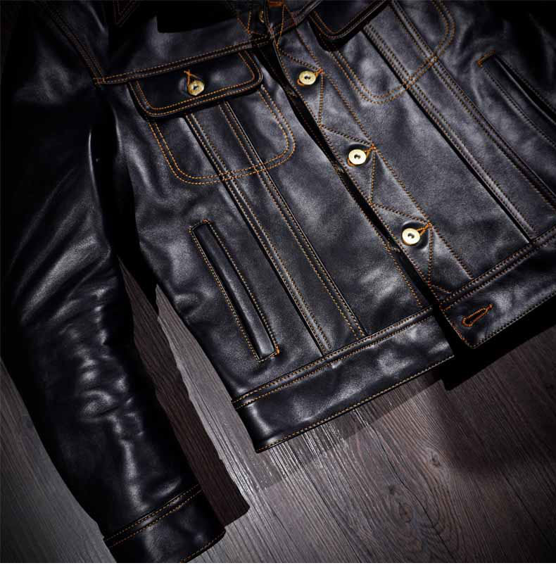 ★ストームライダー型 復刻モデル オイルカウレザージャケット★ブラック S~3XL