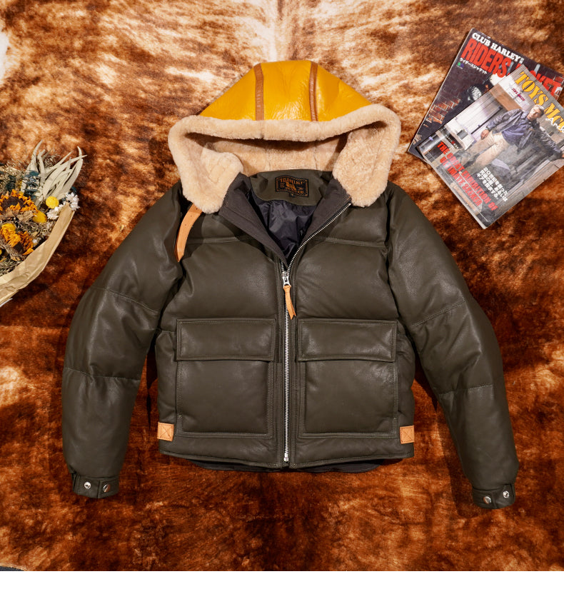 ◇イタリアンシープレザーダウンジャケット◇ S~4XL