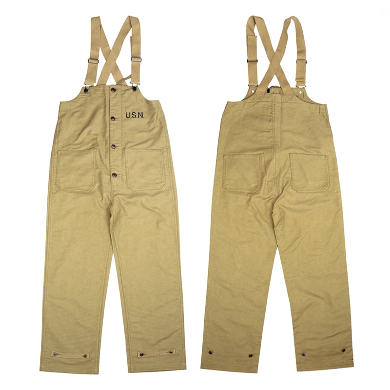 2色展開★40'sヴィンテージ復刻デザイン U.S.NAVY N-2 デッキレインオーバーオール★S~2XL