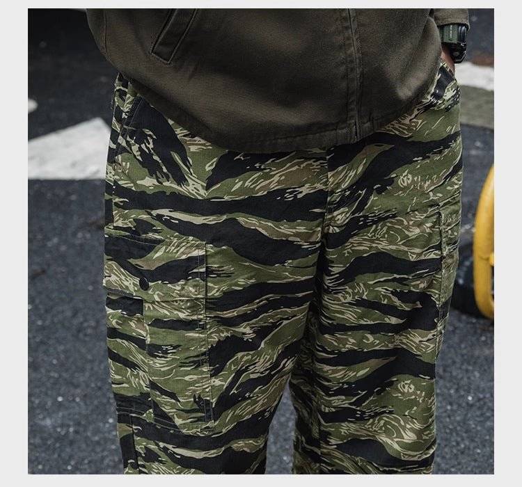 ◇60’sヴィンテージ復刻 9.5OZ コットンタイガーカモ ミリタリーパンツ◇S~2XL