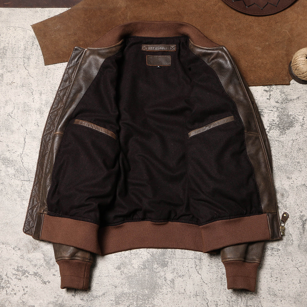 カウレザー MA-1 フライトジャケット M~5XL