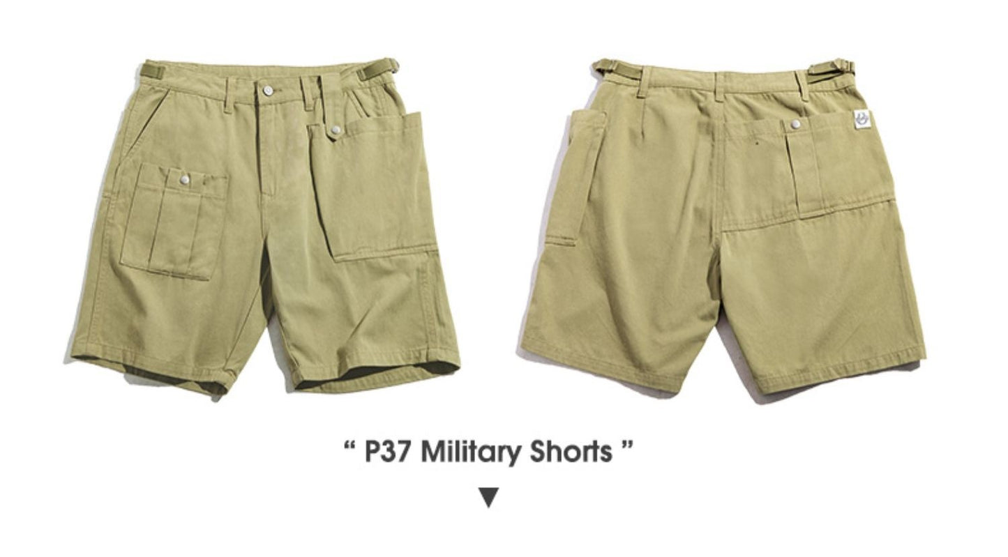 ◇ヴィンテージ復刻デザインP-37 コットン ミリタリーショートパンツ◇S~2XL