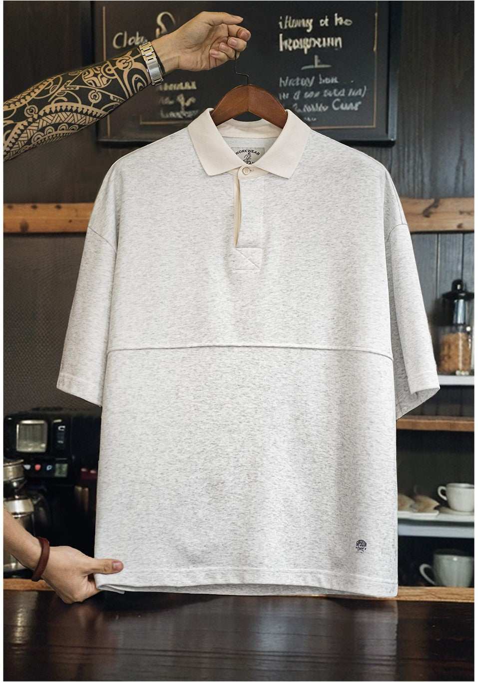 ☆ゆったりシルエット 5分丈ポロシャツ☆S~2XL