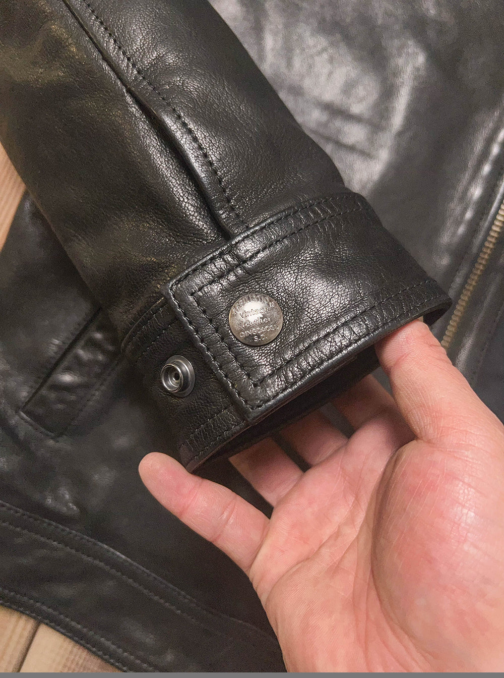 SALEプライス★VINTAGE復刻デザイン 植物タンニンなめし ゴートレザー シングルライダースジャケット★M~5XL