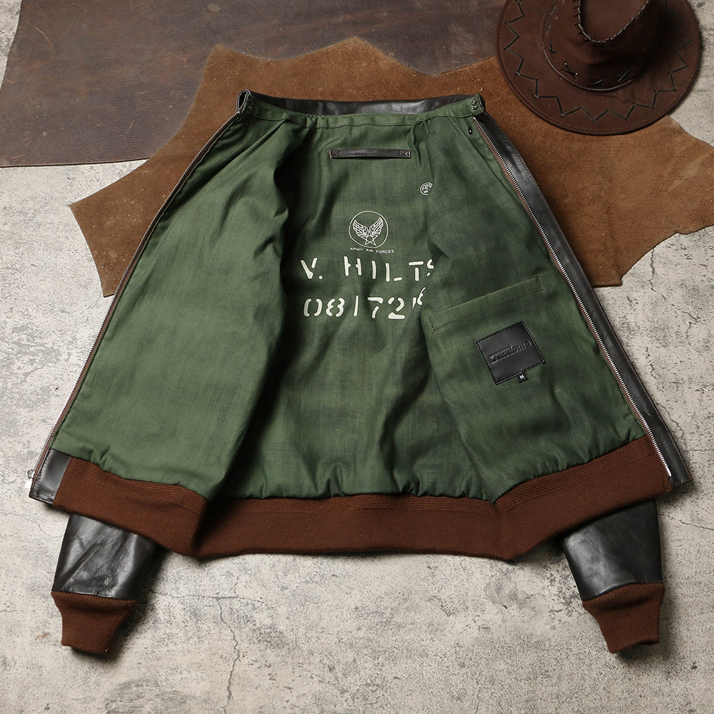 △ヴィンテージ復刻ホースハイドレザー A-2ジャケット▽