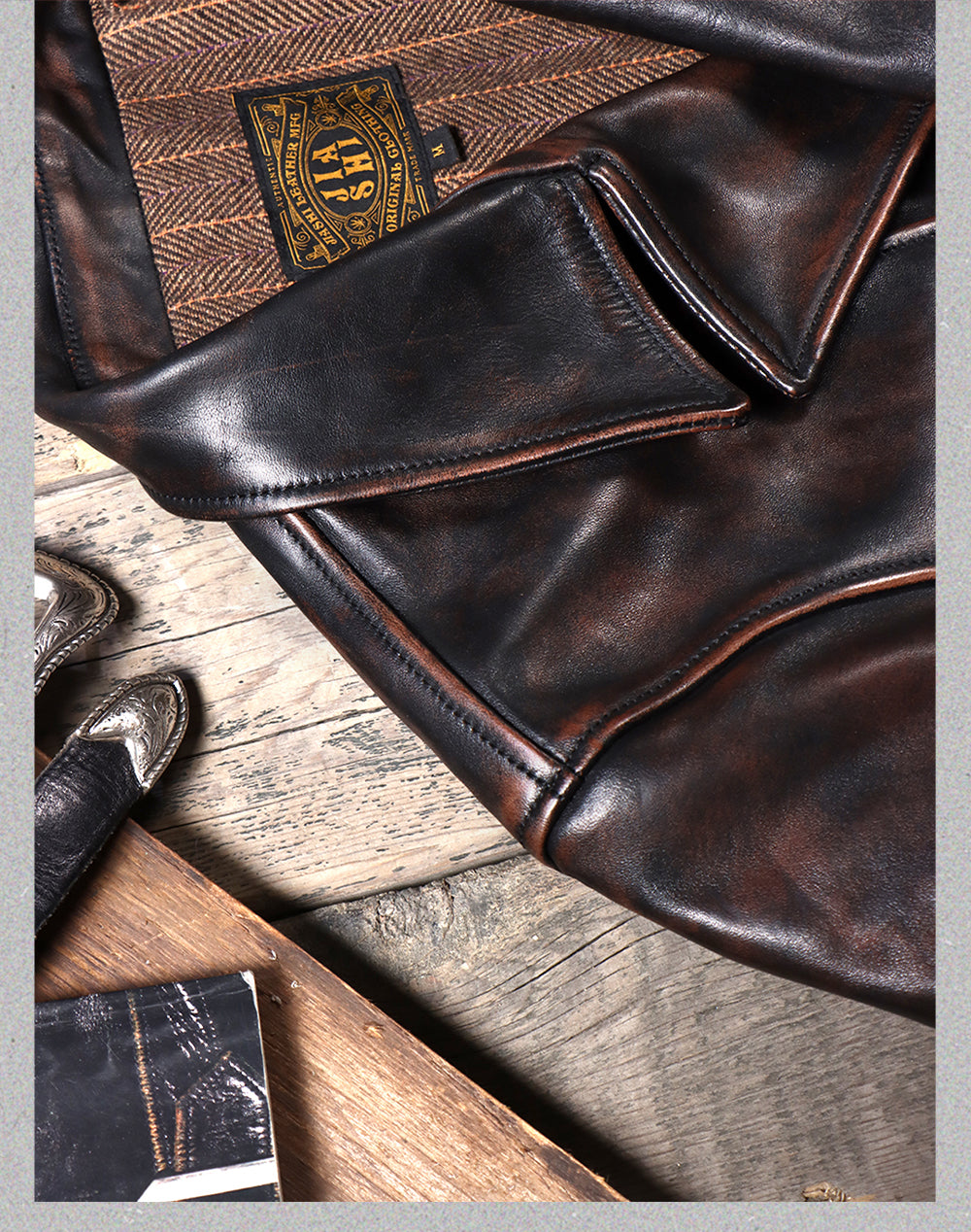 ヴィンテージ 復刻 茶芯 ホースハイド ボタン式ダブルライダースジャケットS~4XL
