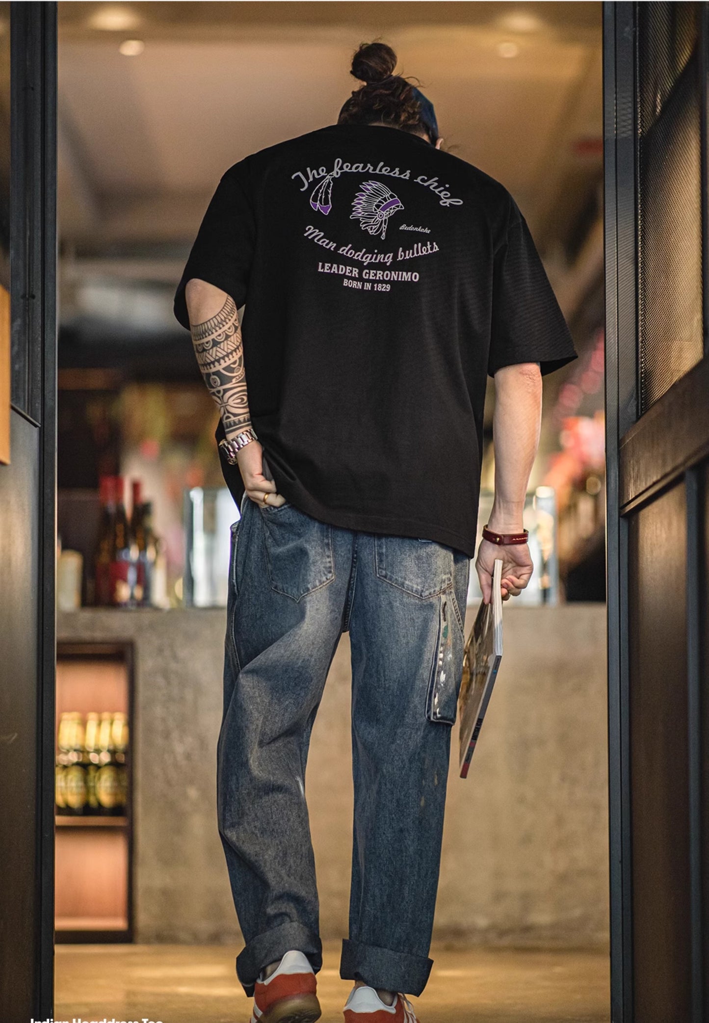 ◆ハーフスリーブ indian GERONIMOプリント Tシャツ◆S~3XL