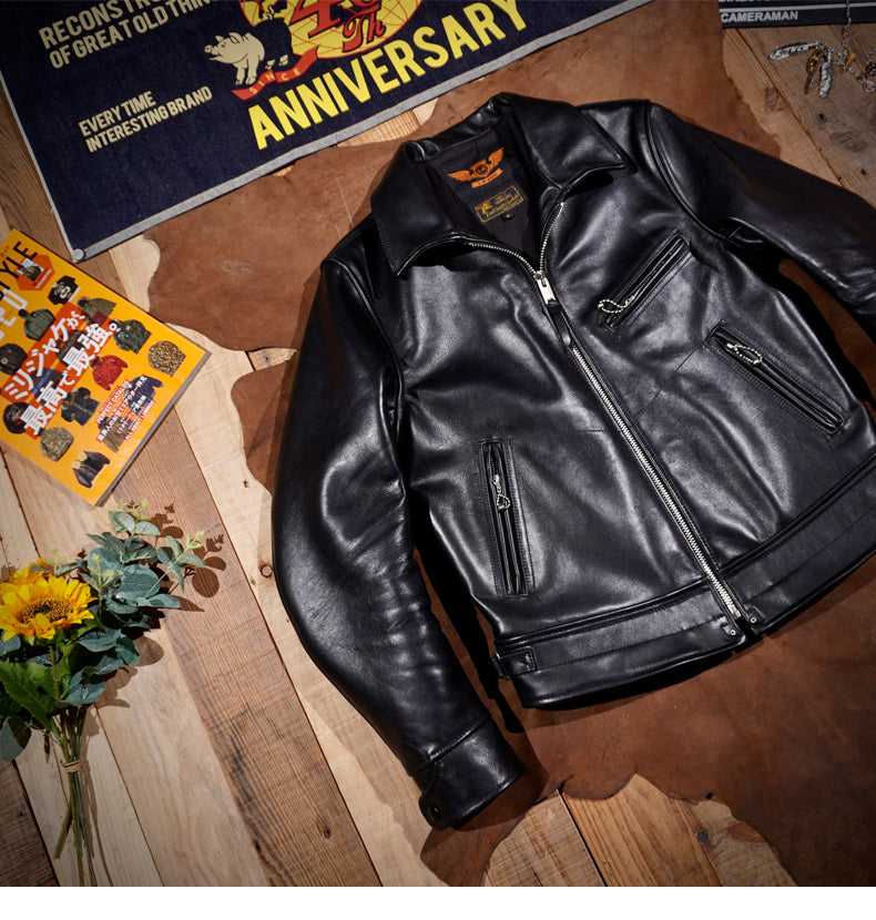 ヴィンテージ復刻 イタリア産カウレザーメカニック フライトジャケットS~4XL