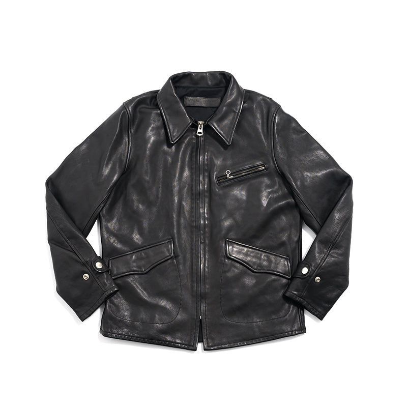 ▲ビンテージ復刻 植物タンニン鞣し 水染めカウレザー シングルライダース ジャケット▼M~3XL