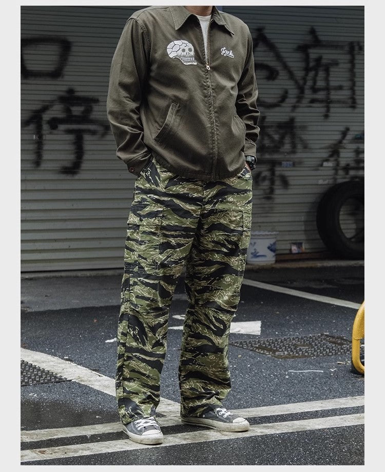 ◇60’sヴィンテージ復刻 9.5OZ コットンタイガーカモ ミリタリーパンツ◇S~2XL