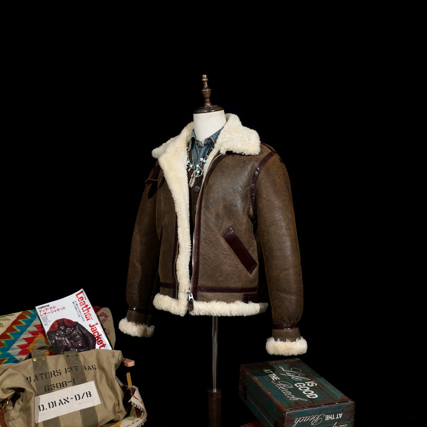 ◇◇オーストラリア産ムートン×ホースハイド B-3フライトジャケット◇◇S~3XL