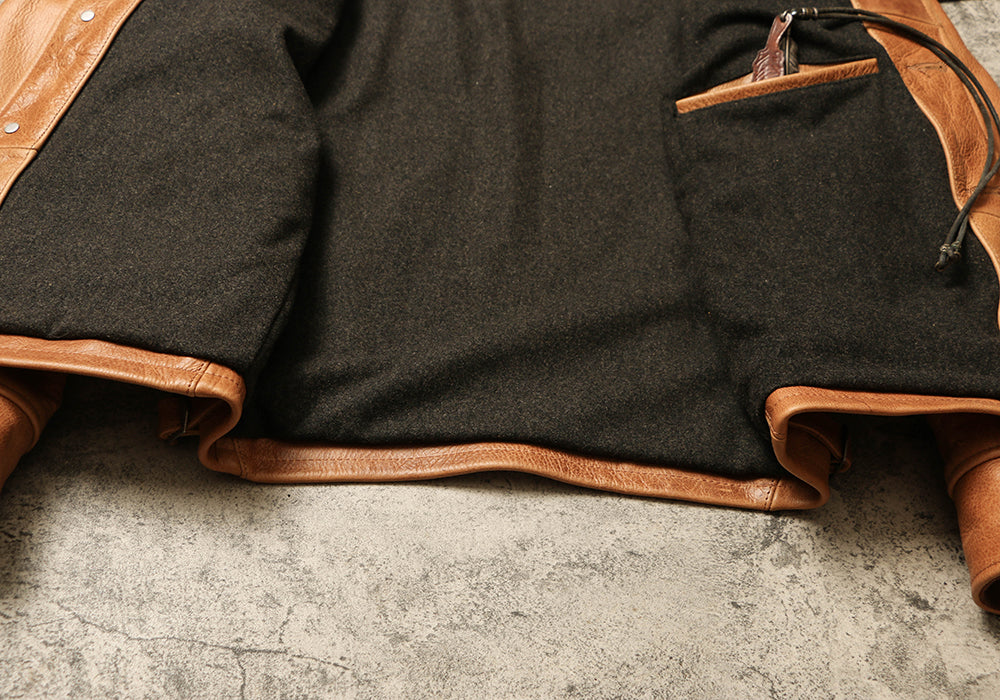 1.7mm厚★ヴィンテージ復刻カウレザージャケット★M~5XL