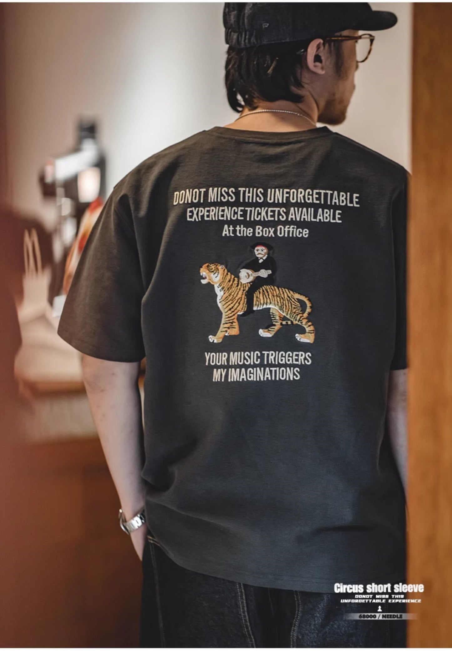 目の詰まった刺繍のクオリティーも抜群◆Tigers刺繍スーベニアTシャツ◆S~2XL