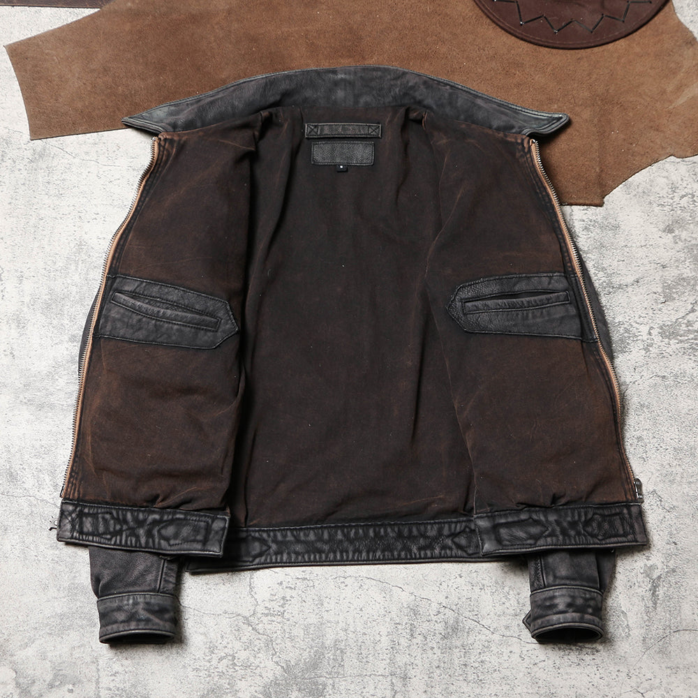◇ドイツ空軍復刻 エーリヒ・ハルトマン モデル カウレザージャケット◇S~4XL