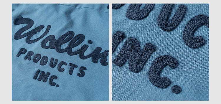 2色展開◆チェーンステッチ 刺繍メンズ ボーリング シャツ◆S~2XL