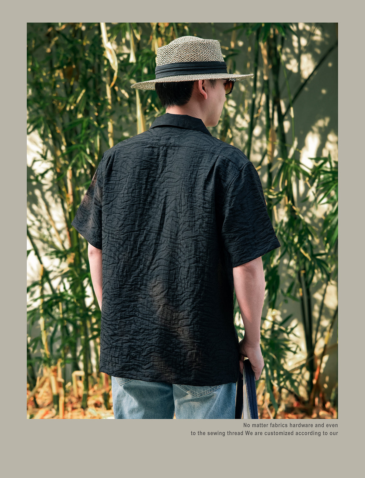 2色展開△ジャガード 半袖 アロハシャツ▽S~3XL