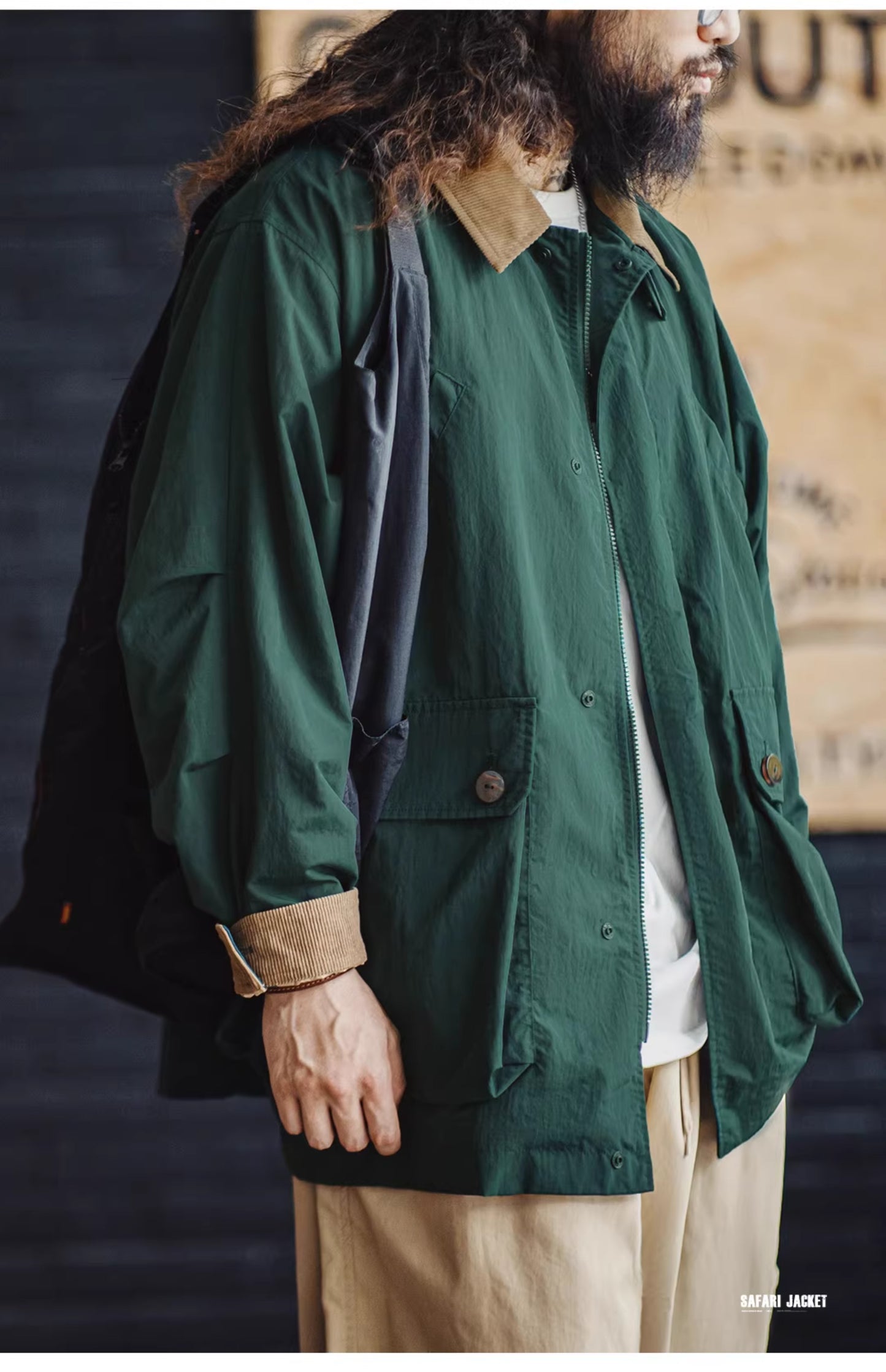 ▲ヴィンテージ復刻 しっかりハリのあるナイロン ハンティングジャケット▼S~2XL