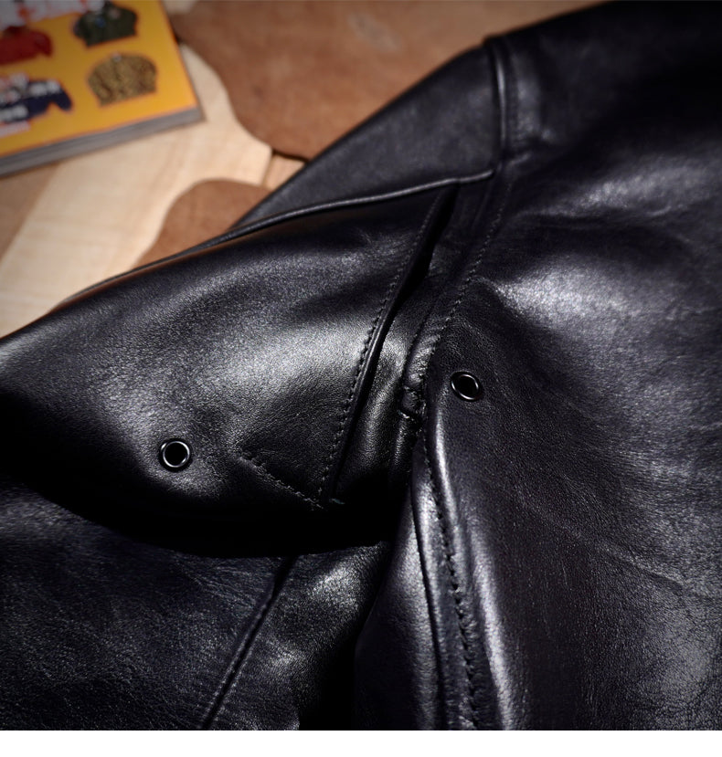 ヴィンテージ復刻 イタリア産カウレザーメカニック フライトジャケットS~4XL