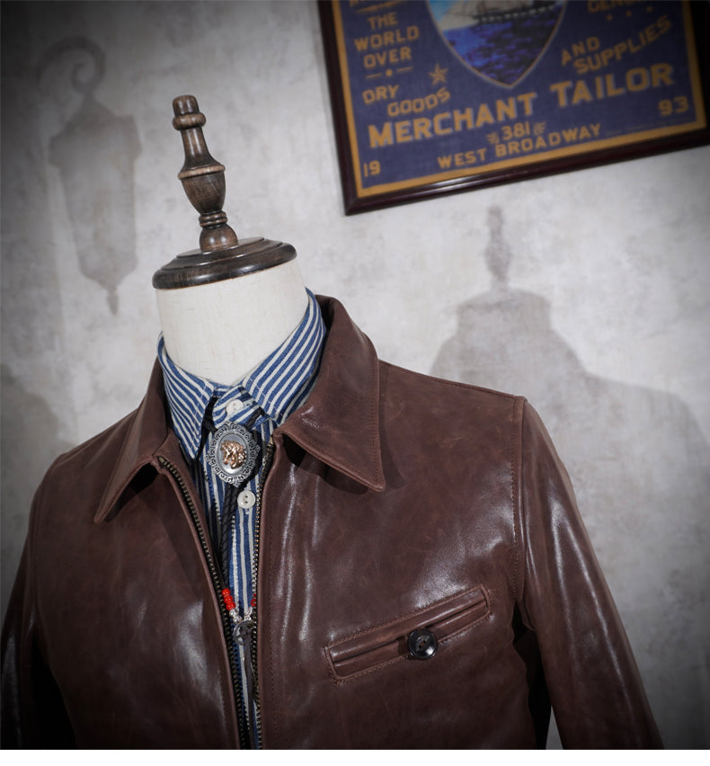 1940's VINTAGE復刻 日本産カーフレザー使用 スポーツジャケット S~3XL