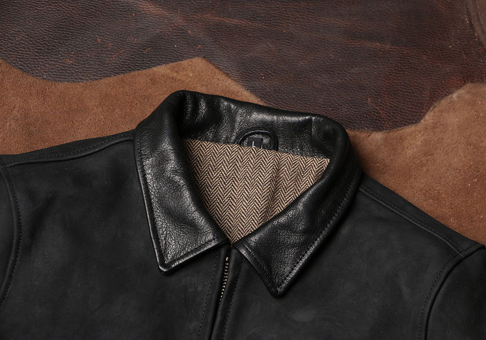1930’s 復刻型ヴィンテージ加工 カウレザー シングルライダース ジャケット M~5XL