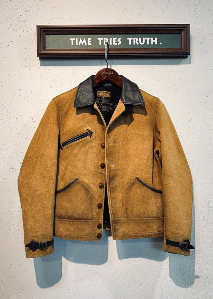 スウェードレザー ウエスタンジャケットS~3XL