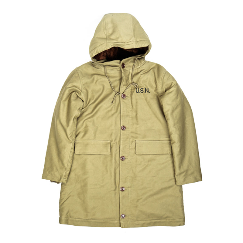 ☆ヴィンテージ 復刻 N-2 ウールアルパカ混総ボア USNデッキコート☆S~XL