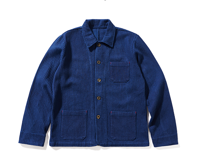 ◇ヴィンテージフレンチワークスタイル復刻 インディゴ染め コットンカバーオールジャケット◇S~2XL