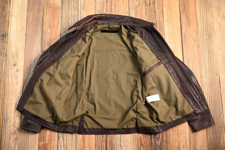 ★植物タンニン鞣しカウレザーゆったりシルエットA-2 フライトジャケット★M~4XL
