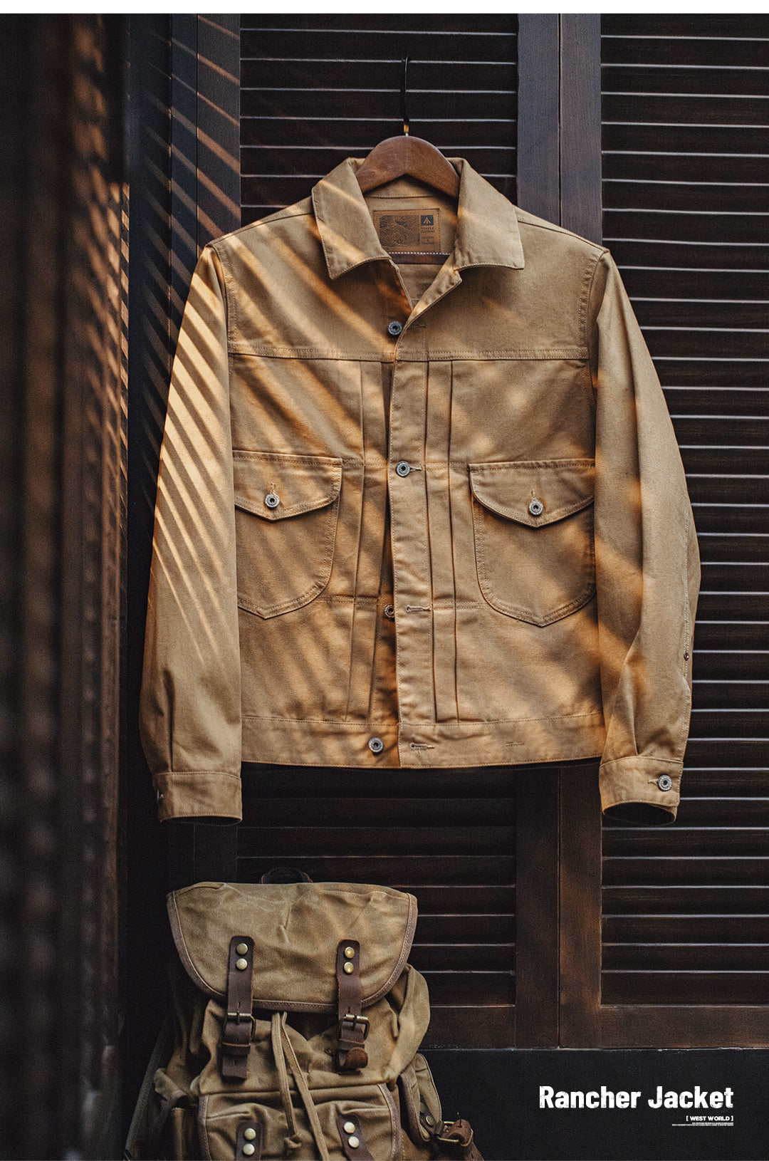 メタルボタン シンチバックのディテールも抜群▲しっかりコットン帆布2ndデザイン ジャケット▼S~2XL