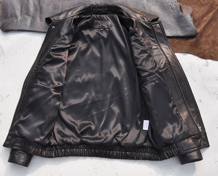 昨シーズン物売り切りSALEプライス△ニュージーランド産シープレザー ブルゾン▽ M~2XL