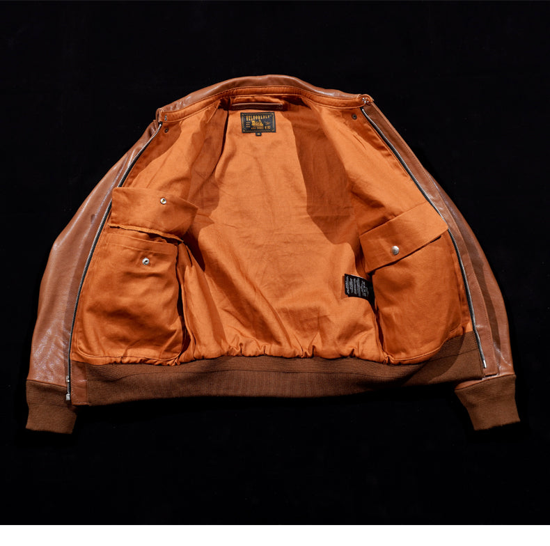 昨シーズン物売り切りセール△ヴィンテージ復刻 カーフレザー A-2ジャケット▽S~4XL