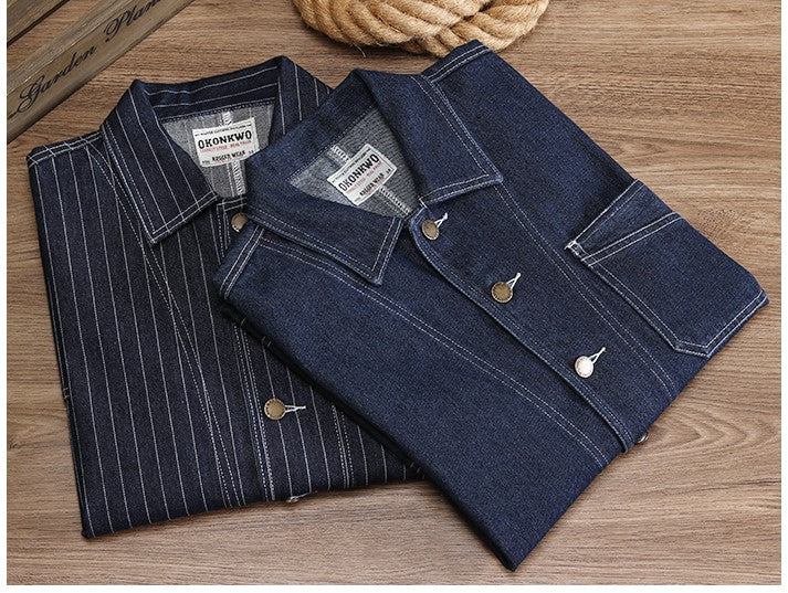 ゆったりシルエットが気分★ヴィンテージ復刻コットンデニムカバーオールジャケット★S~2XL