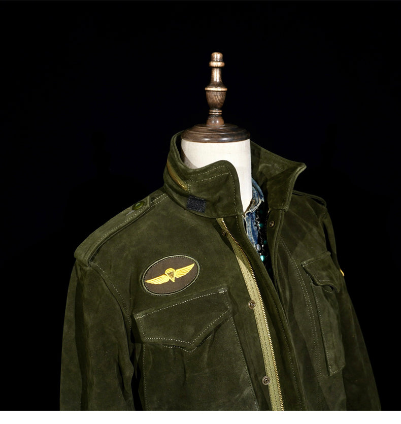 3色展開▲TAXI DRIVER トラヴィスモデル▲ビンテージ復刻 スウェード M-65 ジャケット▼L~3XL