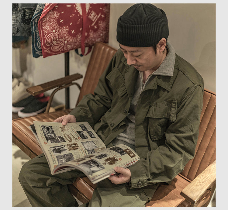 ヴィンテージ モディファイ 8.5OZ コットン リップストップ TCU ミリタリージャングルファティーグ ジャケット◇S~2XL