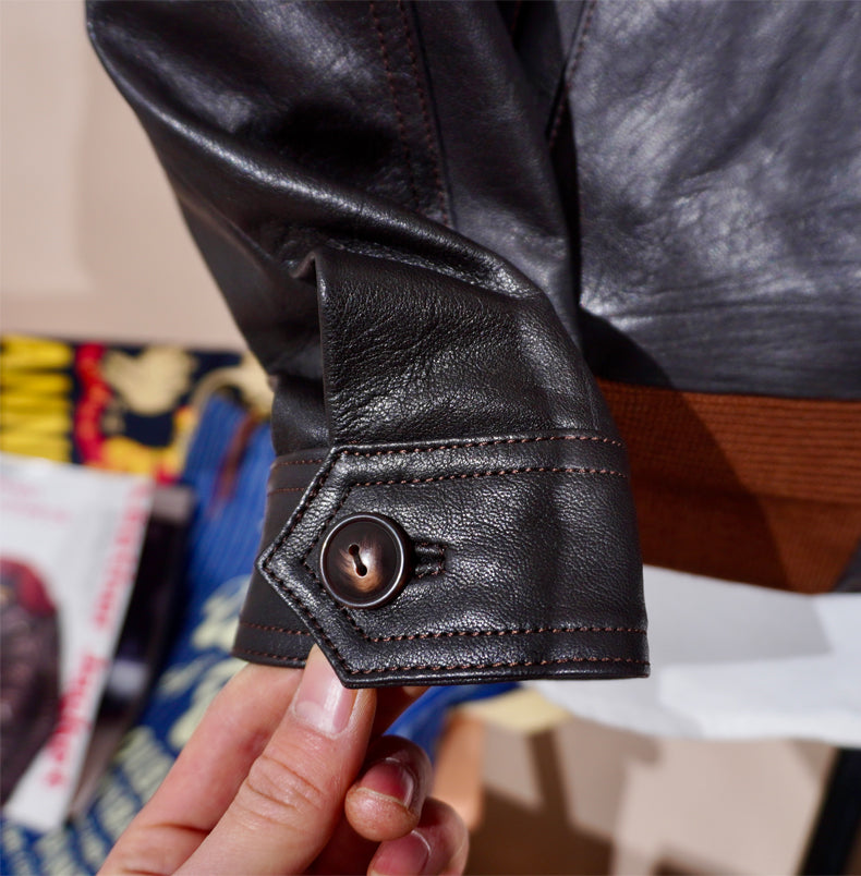 ヴィンテージ復刻スタイル◇ゴートレザー ジャケット◇M~3XL