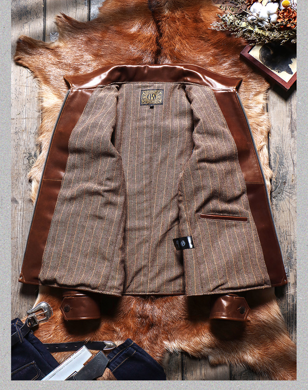 ▲1930’sビンテージ復刻 1.4㎜ホースハイドレザー シングルライダース ジャケット▼M~4XL