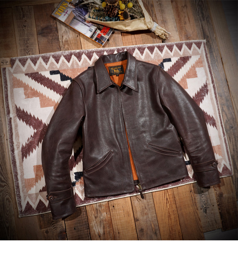 1940’s 復刻デザイン カウレザー シングルライダースジャケット S~4XL