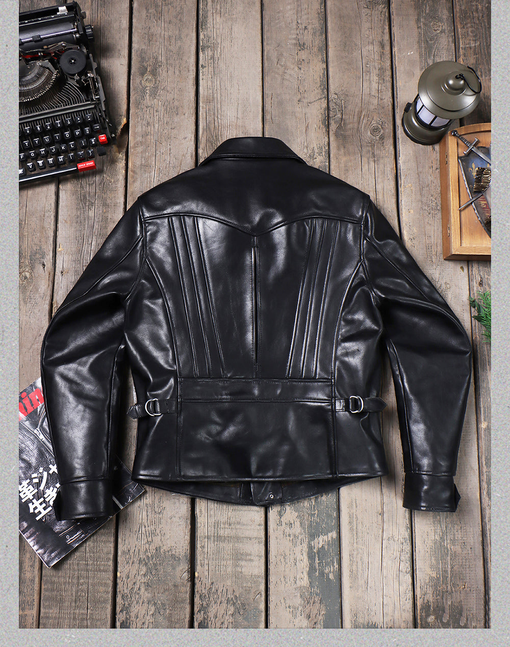 ヴィンテージ50s 復刻 カウレザー ダブルライダースジャケットS~4XL