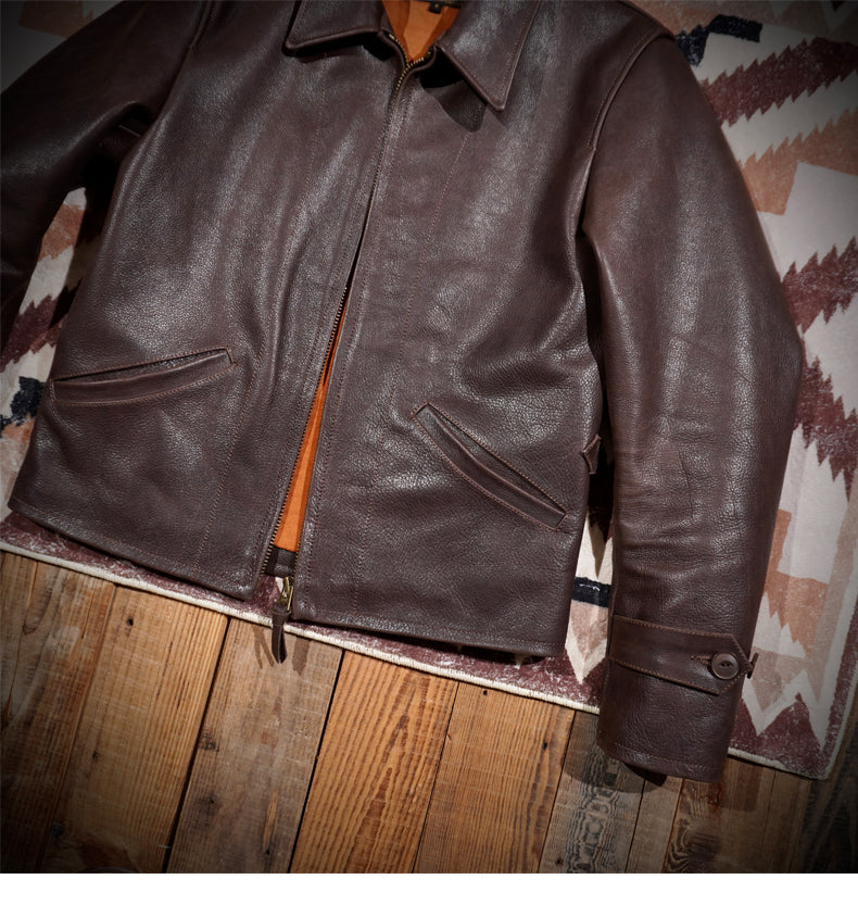 1940’s 復刻デザイン カウレザー シングルライダースジャケット S~4XL