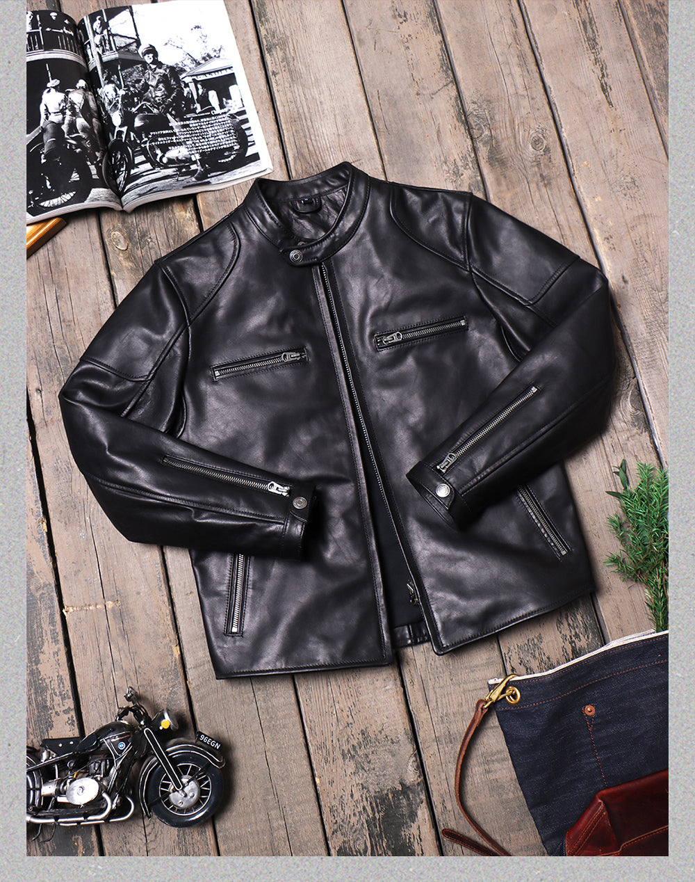 ▲ホースハイドレザー シングルライダース ジャケット▼S~5XL